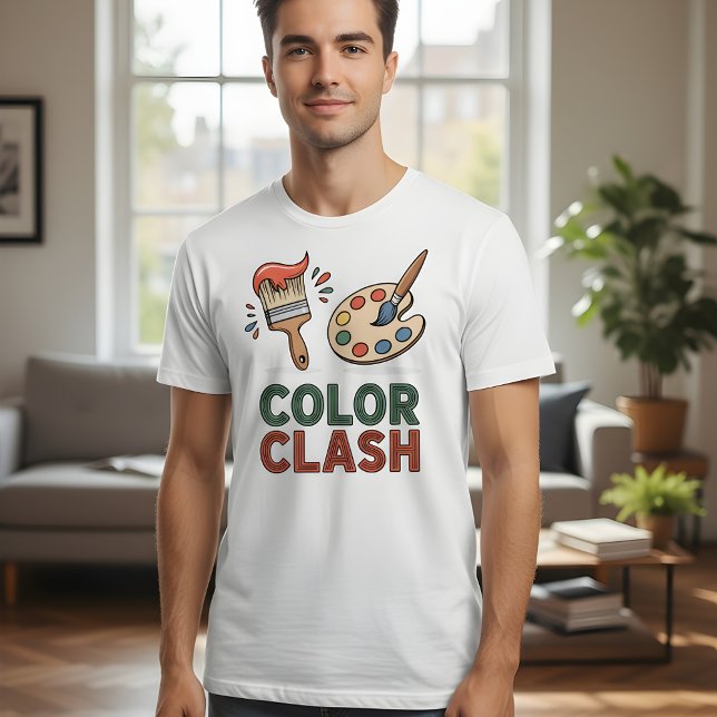 T-shirt Color Clash – Vibrant Artist Palette design (Créateur téléchargé)