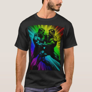 T-shirt Color Flash 1950s Berlin Gay Wrestlers Tom de Finl