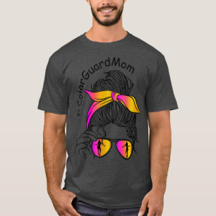 T-shirt Color Guard Maman désordre bun Marching Band Schoo