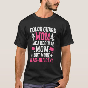T-shirt Color Guard Maman Drapeau Magnifique Maman D'Un Co