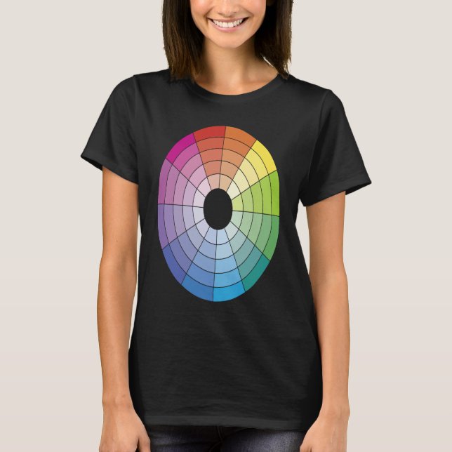 T-shirt Color Wheel Artistic Artist Cute Fun Beautiful (Devant)