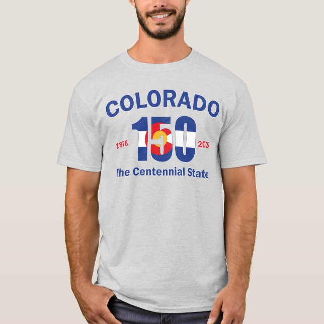 T-shirt Colorado 150 l'État du centenaire (Devant)