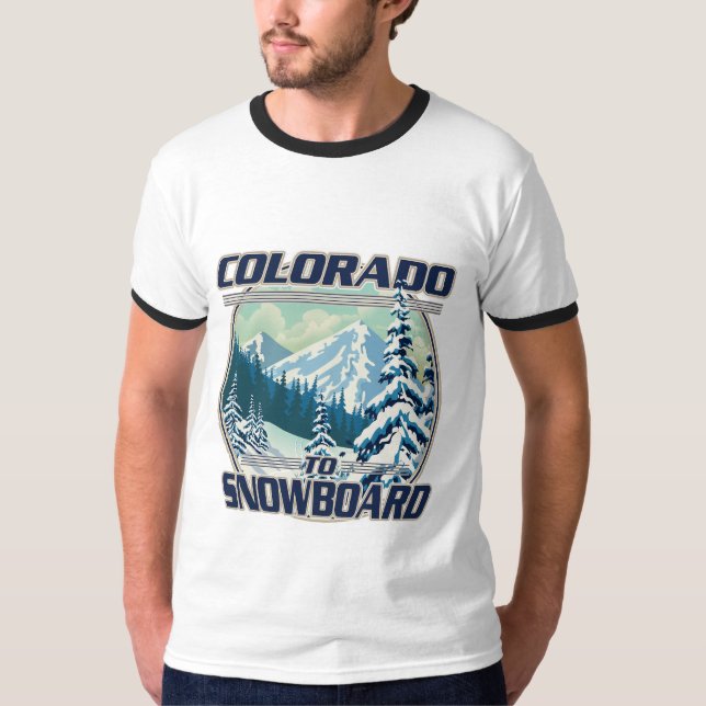 T-shirt Colorado À Snowboard (Devant)