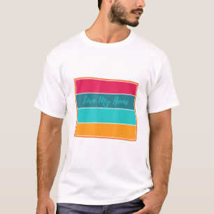 T-shirt Colorado Accueil État Rétro Aimer Ma maison Vintag