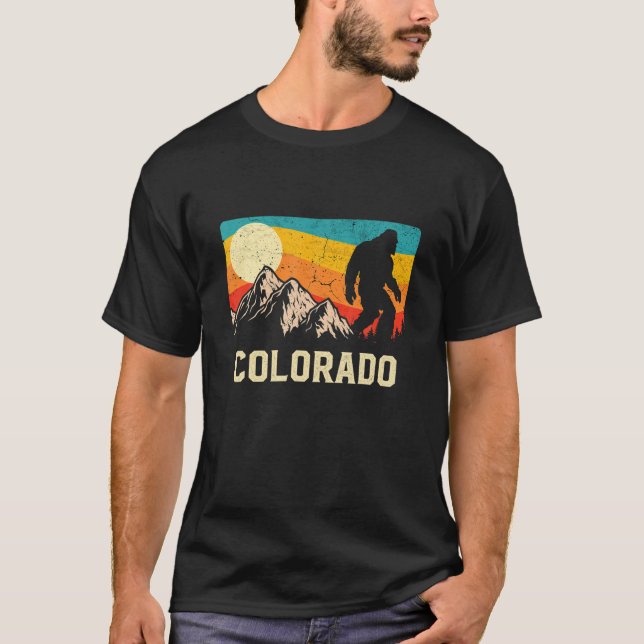 T-shirt Colorado Bigfoot Sasquatch Mountains Randonnée rét (Devant)