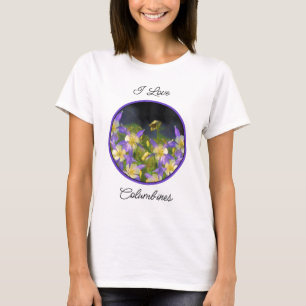 T-shirt Colorado Blue Columbine Peinture - Art original