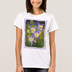 T-shirt Colorado Blue Columbine Peinture - Art original