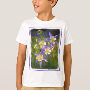 T-shirt Colorado Blue Columbine Peinture - Art original