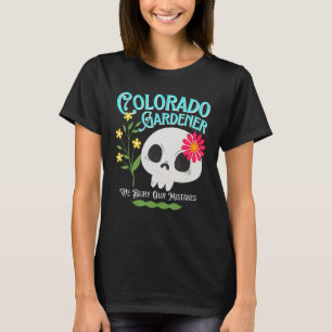 T-shirt Colorado Co État rebelle Gardener mignon Crâne F
