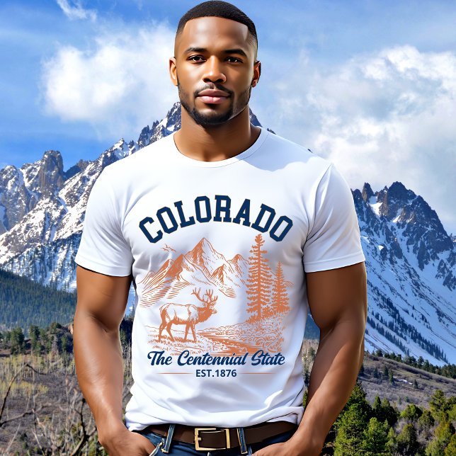 T-shirt Colorado Deer Mountain | The Centennial State (Créateur téléchargé)