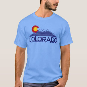 T-shirt Colorado Drapeau Montagne Vintage Colorado H