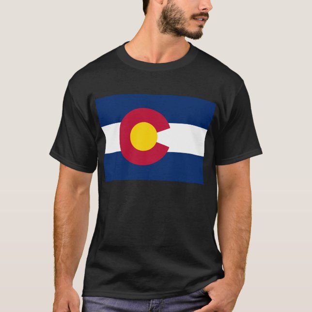 T-shirt Colorado : Le drapeau américain du centenaire (Devant)