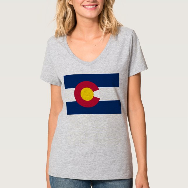 T-shirt Colorado : Le drapeau américain du centenaire (Devant)
