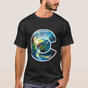 T-shirt Colorado Mountain C Co Drapeau De Mcma