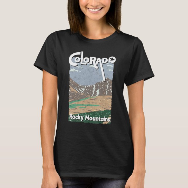 T-shirt Colorado Mountain State Rocky Mountains Ski Randon (Devant)