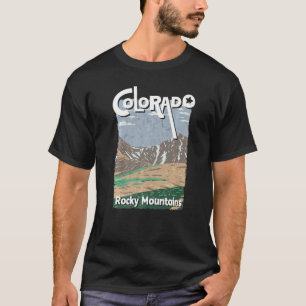 T-shirt Colorado Mountain State Rocky Mountains Ski Randon