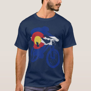T-shirt Colorado Mountain VTT Drapeau cycliste Montagne