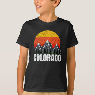 T-SHIRT COLORADO RÉTRO MONTAGNES SOLEIL
