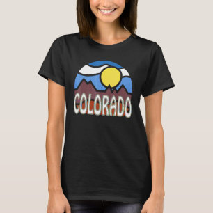 T-shirt Colorado Retro Mountain Sunset Outdoor Vanlife Exp