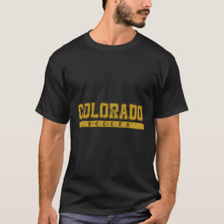 T-shirt Colorado Soccer Varsity Jaune Texte Vintage