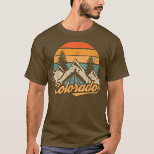 T-shirt Colorado Tee Retro Montagnes Vintages Randonnée na