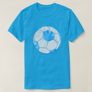 T-shirt Colorant bleu de cravate de ballon de football