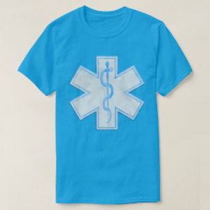 T-shirt Colorant bleu de cravate de l'infirmier EMT