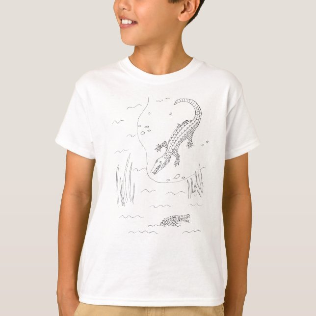 T-shirt Coloration animale de l'alligator (Devant)
