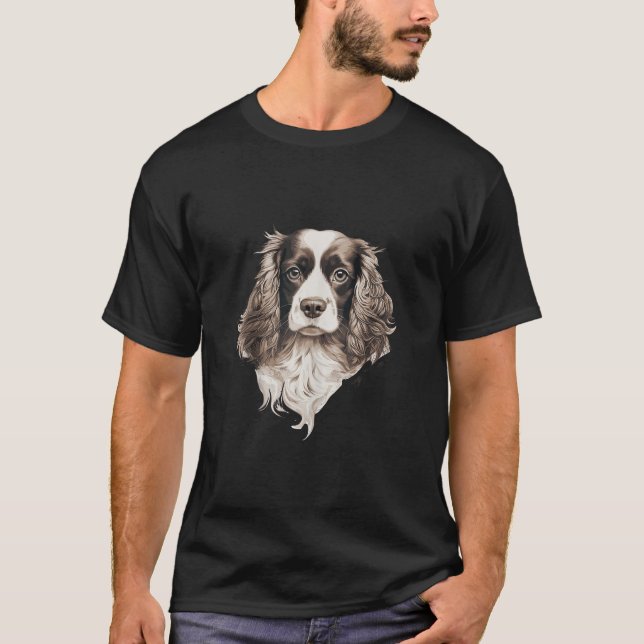 T-shirt Coloration Chien Espagnol Chien Chien Chien Chien  (Devant)