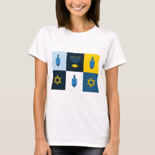 T-shirt colorblock hébreu hanoukka