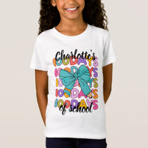 T-Shirt Coloré 100 Jours De Crayon Bleu De L'École