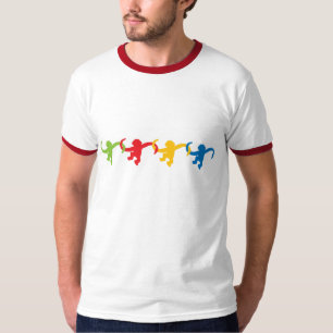 T-shirt Coloré - baril complètement de singes
