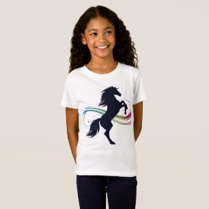 T-Shirt Coloré Cheval Elevage Girls