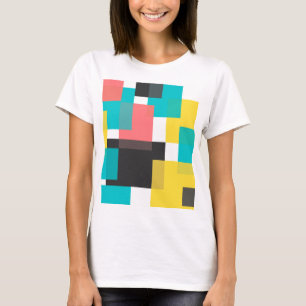 T-shirt Coloré, cool, tendance, art géométrique urbain