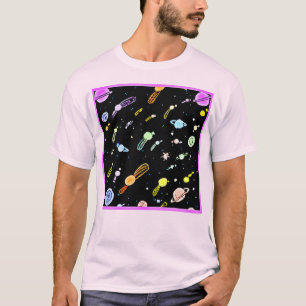 T-shirt Coloré Cosmic Celestial Splendor Motif