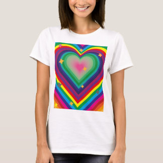 T-Shirt Coloré d'Amour pour Femmes