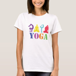 T-shirt coloré de conception de yoga