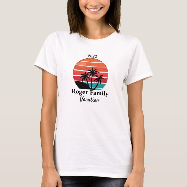 T-shirt Coloré Famille Réunion (Devant)