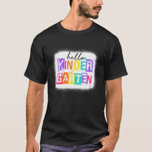 T-shirt Coloré Hello Kindergarten Squad Vintage 1er jour
