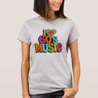 Coloré J'aime la musique des années 60 pour les fa