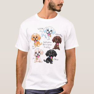 T-shirt Coloré Labrador Retriever Puppy Pack, chien mignon