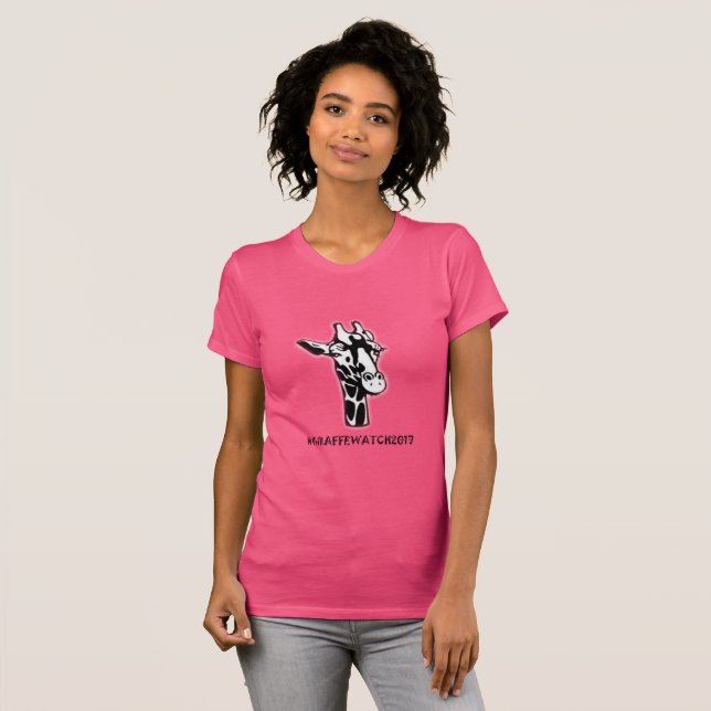 T-shirt coloré par #GiraffeWatch2017 (femmes) (Devant entier)