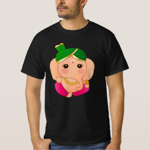 T-SHIRT COLORÉ PETIT SEIGNEUR GANESHA LOGO DESIGN UNIQUE