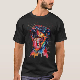 T-shirt Coloré Rottweiler Chien Love R Papa Maman
