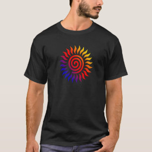 T-shirt COLORÉ TRIBAL SUN SYMBOLE SPIRAL Premium