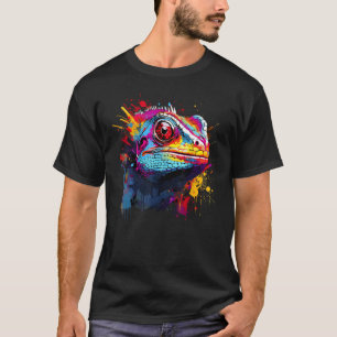T-shirt Coloré Vert Iguana Lizard Amoureux des animaux Spl
