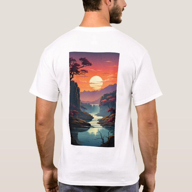 T-shirt coloré Victoria Falls Zimbabwe (Dos)