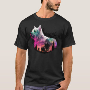 T-shirt Coloré Westie Nature Highland White Terrier Refl