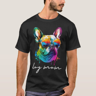 T-shirt Colorée Long Haired French Bulldog Maman
