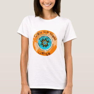 T-shirt Colorez l'orange du monde - la double glace